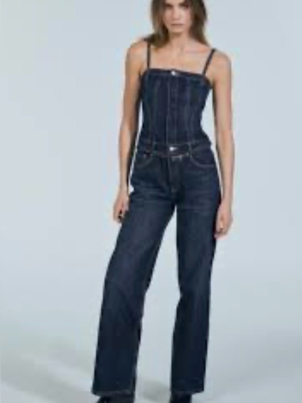 Zara Dark Blue Denim Jumpsuit